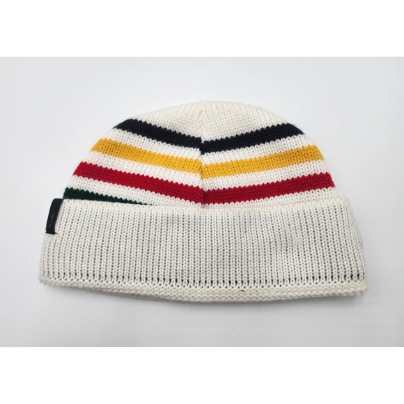 GLACIER‎ WINTER HAT KNIT WHITE STRIPED - Picture 3 of 10